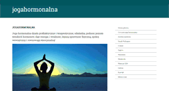 Desktop Screenshot of jogahormonalna.pl